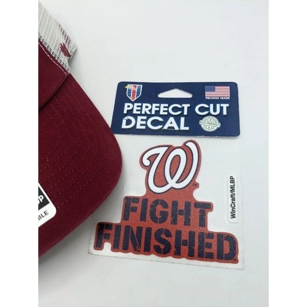 Washington Nationals MLB 47'‎ Snap Back Trucker Hat w/ Sticker Decal NEW